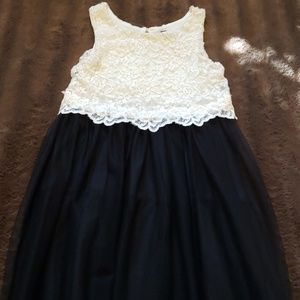 Girls Black & White Dress